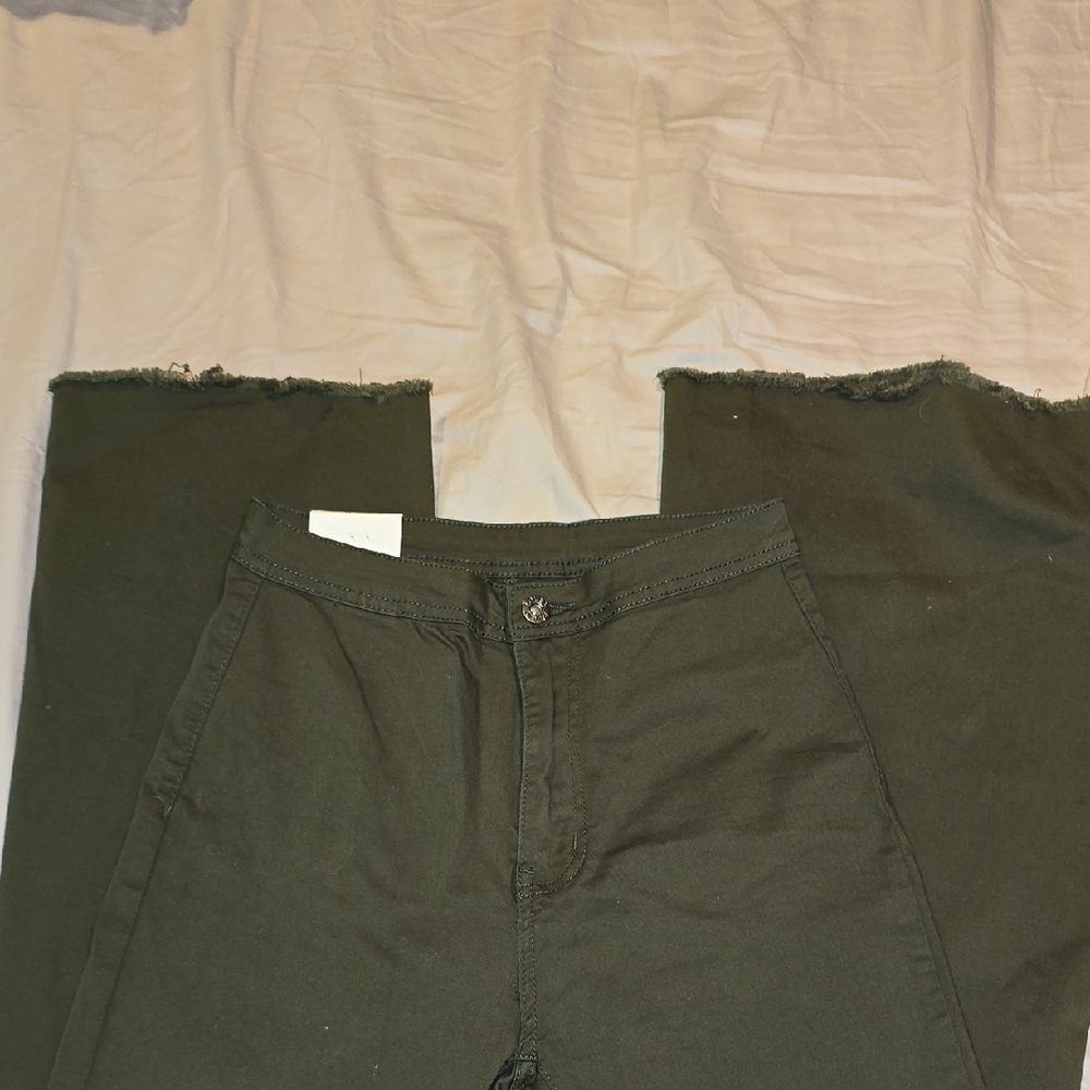 Love Brand Olive Green Casual Pants